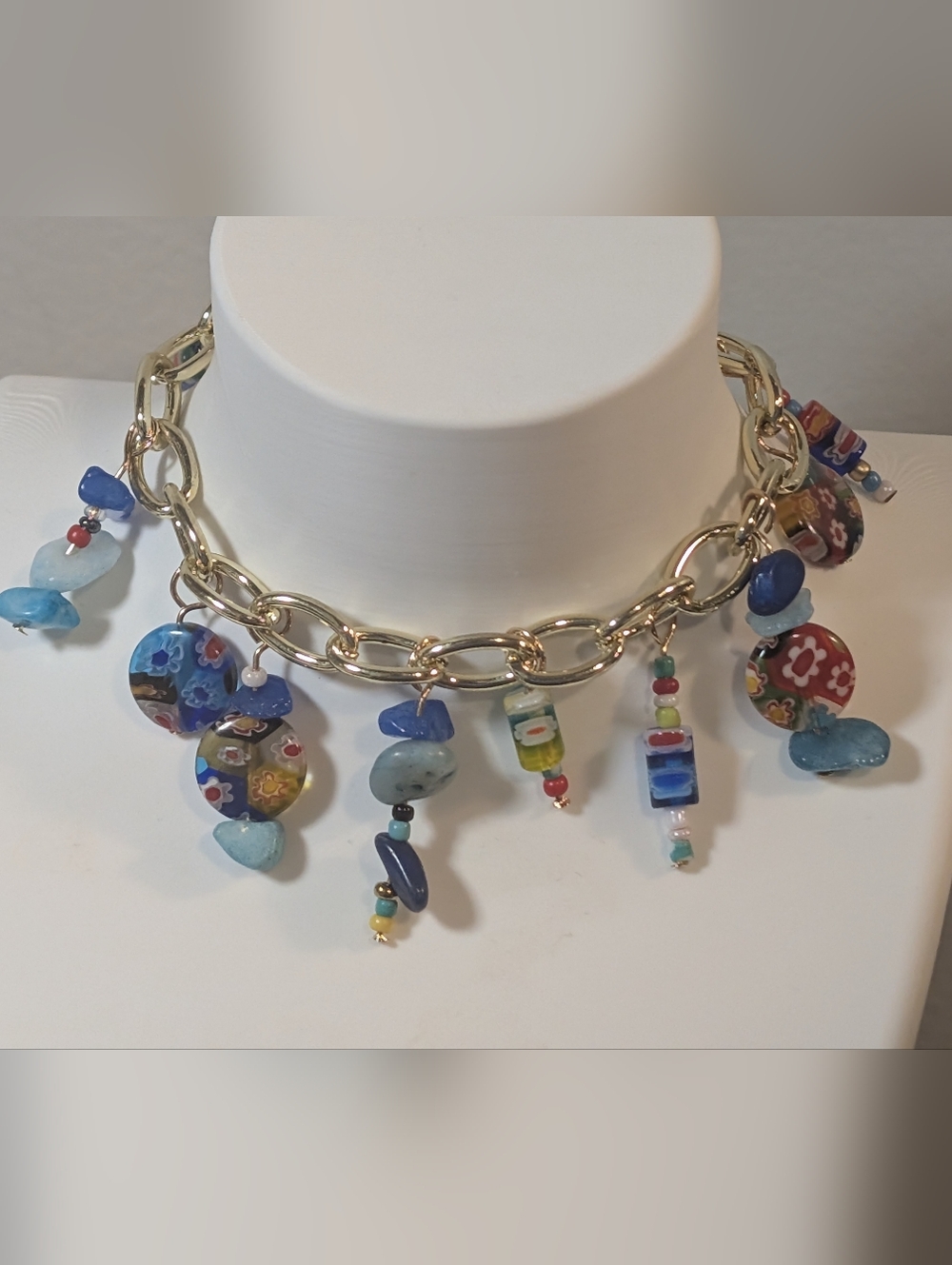 Handmade Goldtone Charm Bracelet